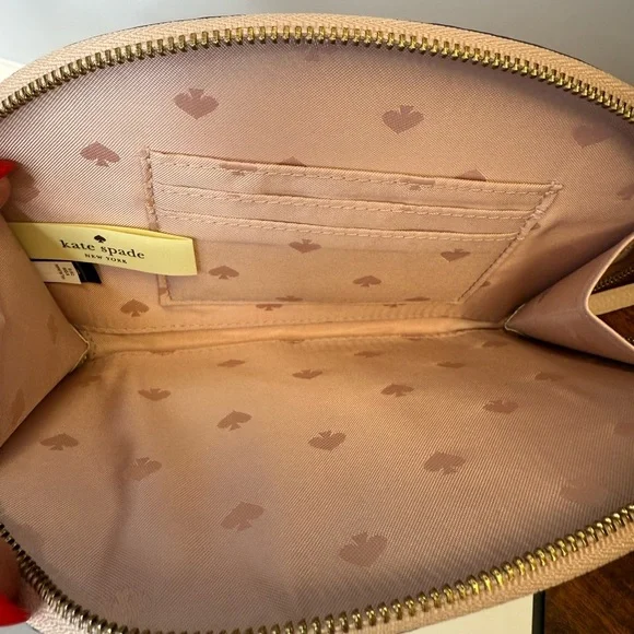 Kate Spade ♠️ Jackson Half Moon Leather Wristlet (Light Pink) NWOT - Picture 6 of 8